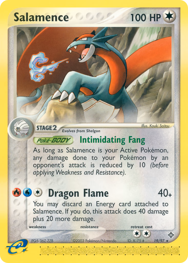 Salamence Pokemon card (19/97, Dragon)