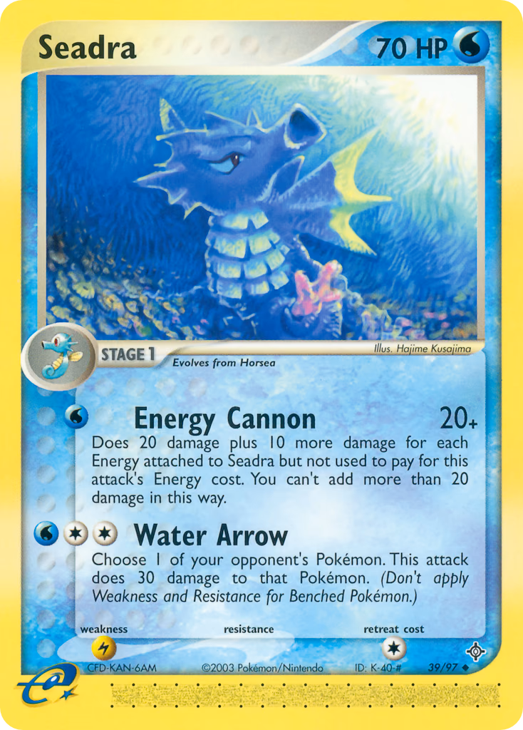 Seadra Pokemon card (39/97, Dragon)