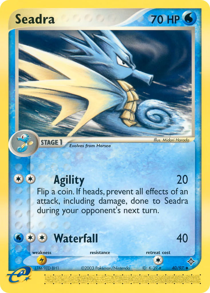 Seadra Pokemon card (40/97, Dragon)