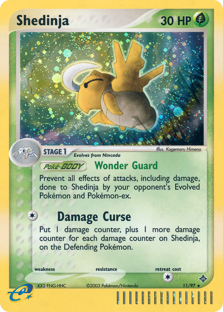 Shedinja Pokemon card (11/97, Dragon)