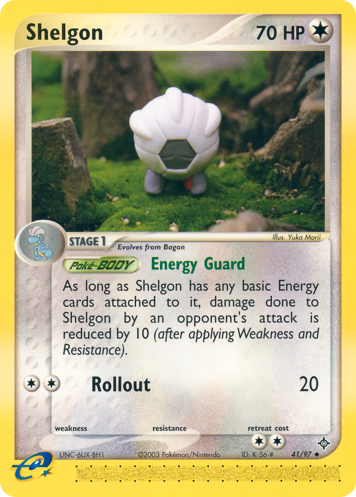 Shelgon Pokemon card (41/97, Dragon)