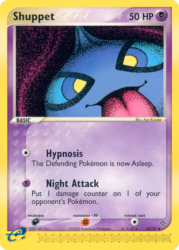 Shuppet Pokemon card (43/97, Dragon)
