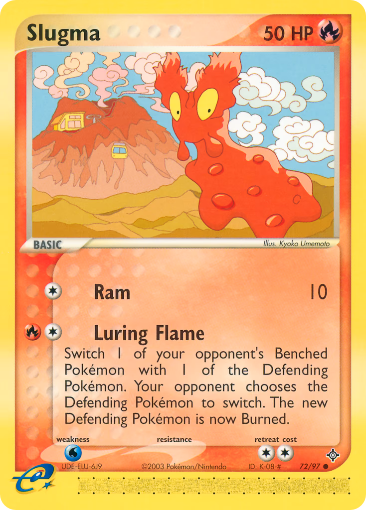 Slugma Pokemon card (72/97, Dragon)