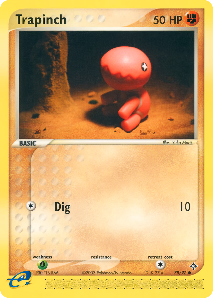 Trapinch Pokemon card (78/97, Dragon)