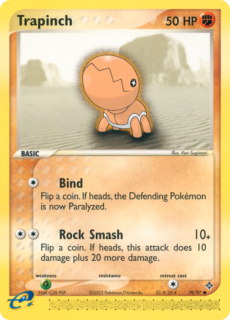 Trapinch Pokemon card (79/97, Dragon)