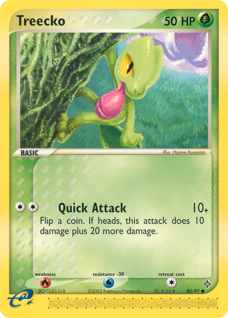 Treecko Pokemon card (80/97, Dragon)