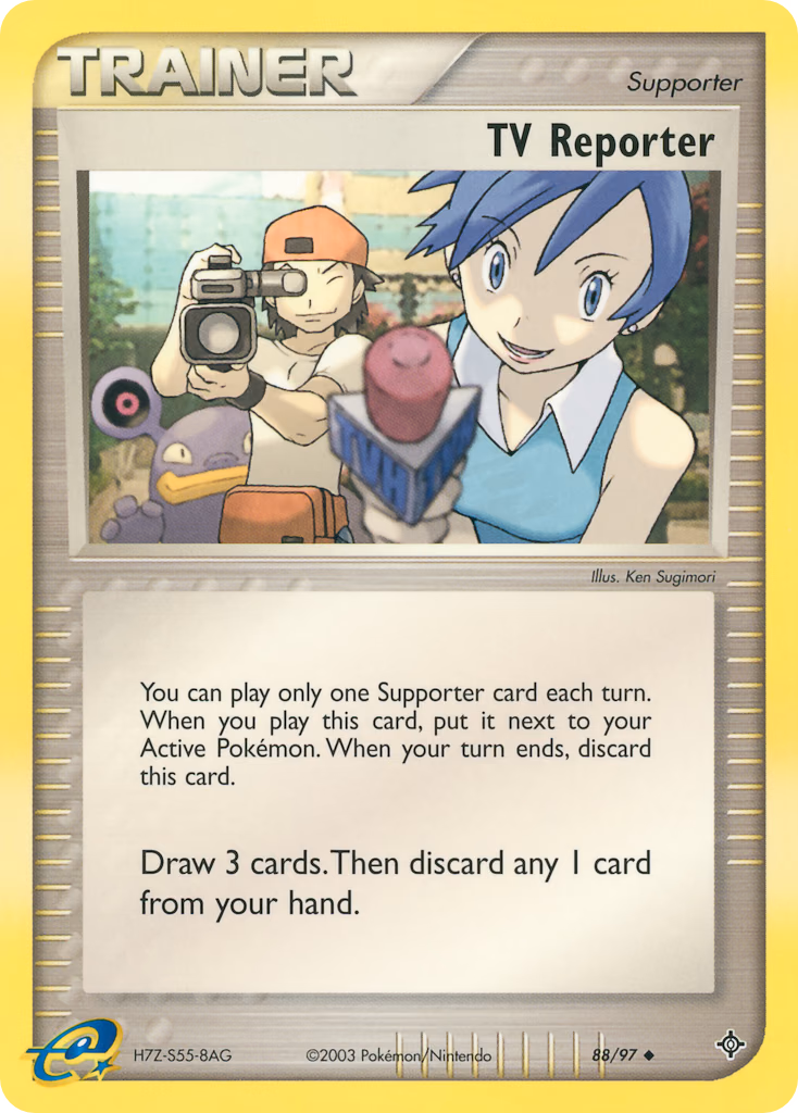 TV Reporter Pokemon card (88/97, Dragon)