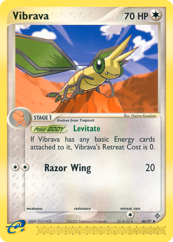 Vibrava Pokemon card (46/97, Dragon)