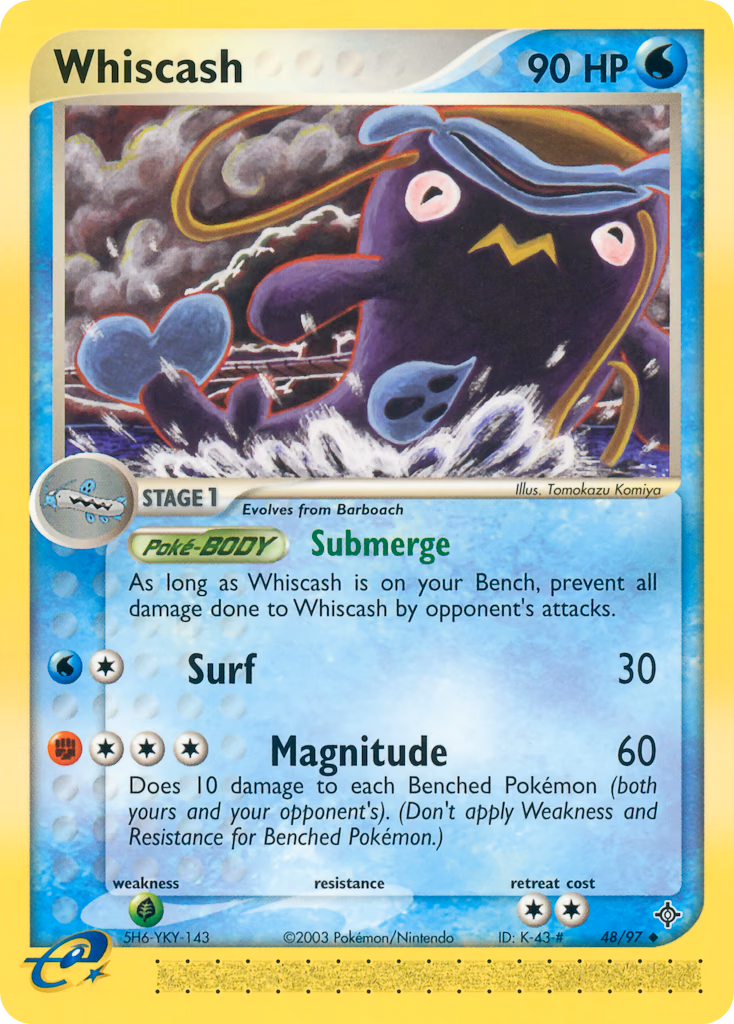 Whiscash Pokemon card (48/97, Dragon)
