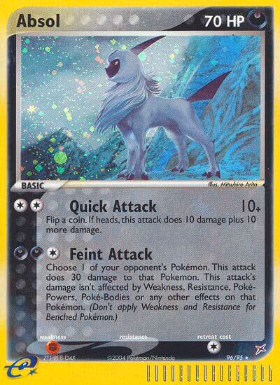 Absol Pokemon card (96/95, Team Magma vs Team Aqua)