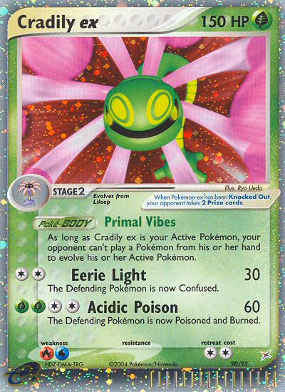 Cradily ex Pokemon card (90/95, Team Magma vs Team Aqua)