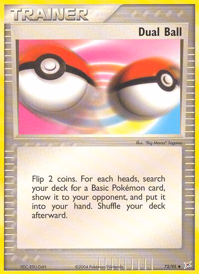Dual Ball Pokemon card (72/95, Team Magma vs Team Aqua)
