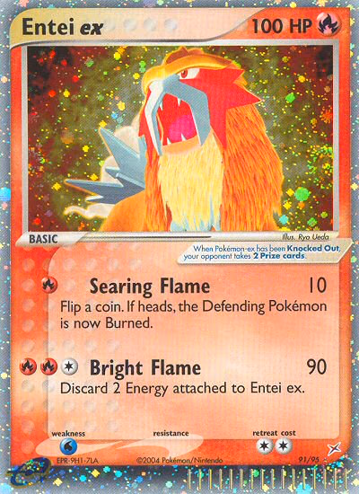Entei ex Pokemon card (91/95, Team Magma vs Team Aqua)