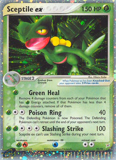 Sceptile ex Pokemon card (93/95, Team Magma vs Team Aqua)