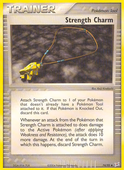 Strength Charm Pokemon card (74/95, Team Magma vs Team Aqua)