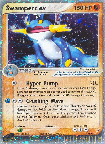 Swampert ex Pokemon card (95/95, Team Magma vs Team Aqua)