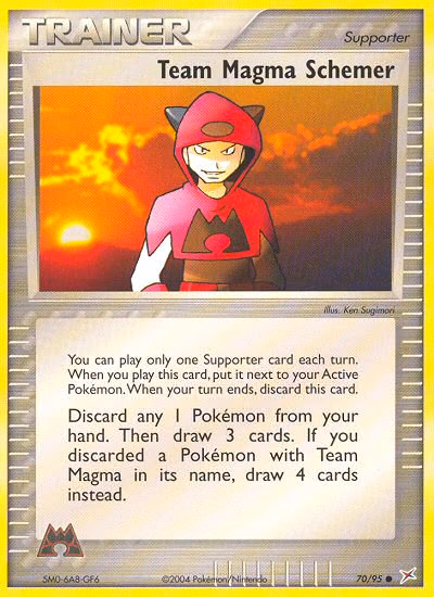Team Magma Schemer Pokemon card (70/95, Team Magma vs Team Aqua)