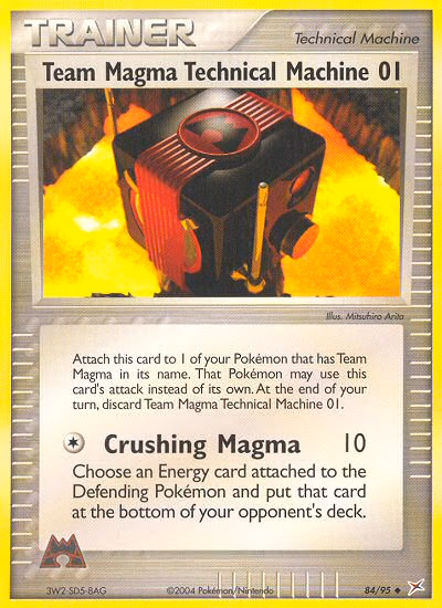 Team Magma Technical Machine 01 Pokemon card (84/95, Team Magma vs Team Aqua)