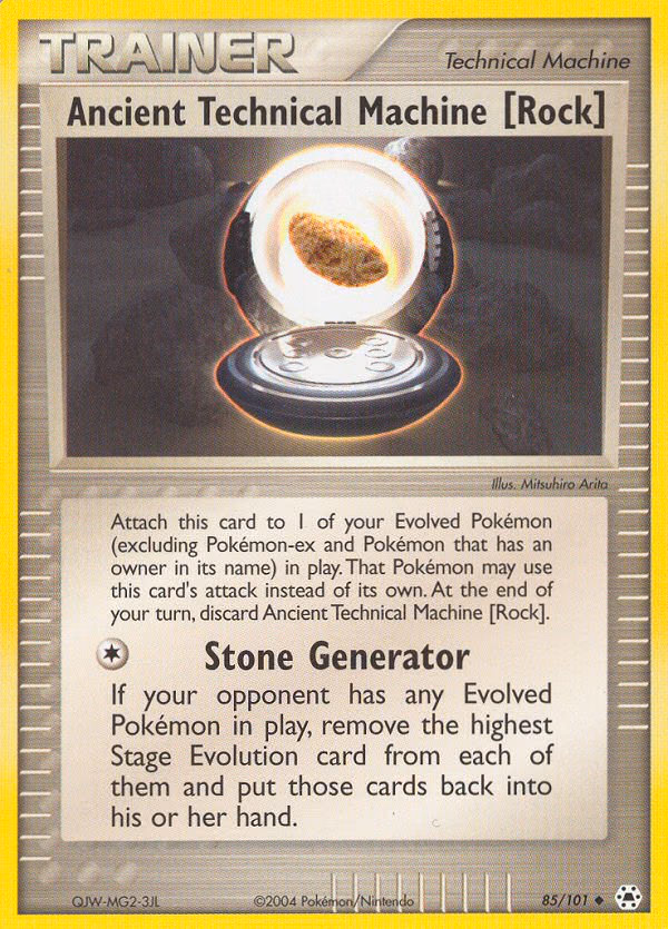Ancient Technical Machine [Rock] Pokemon card (85/101, Hidden Legends)