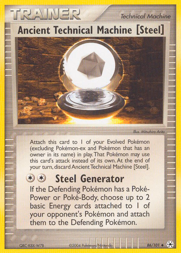 Ancient Technical Machine [Steel] Pokemon card (86/101, Hidden Legends)