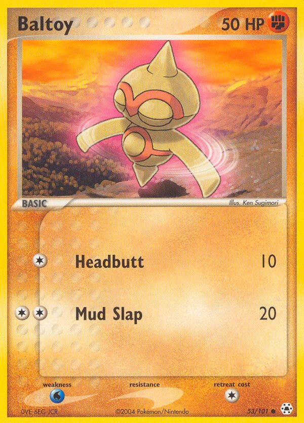 Baltoy Pokemon card (53/101, Hidden Legends)