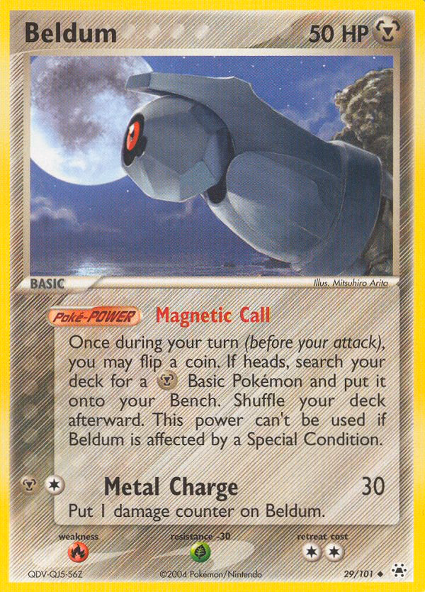Beldum Pokemon card (29/101, Hidden Legends)