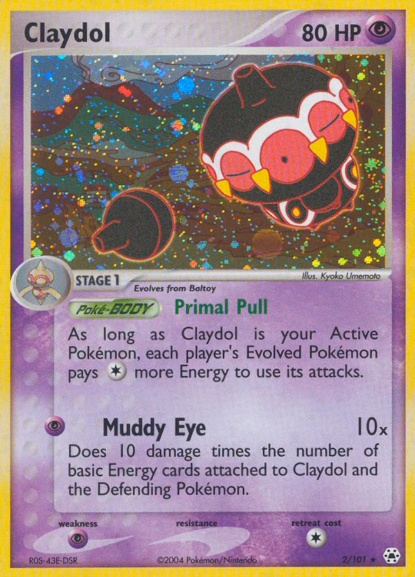 Claydol Pokemon card (2/101, Hidden Legends)