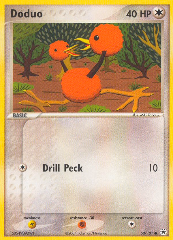 Doduo Pokemon card (60/101, Hidden Legends)