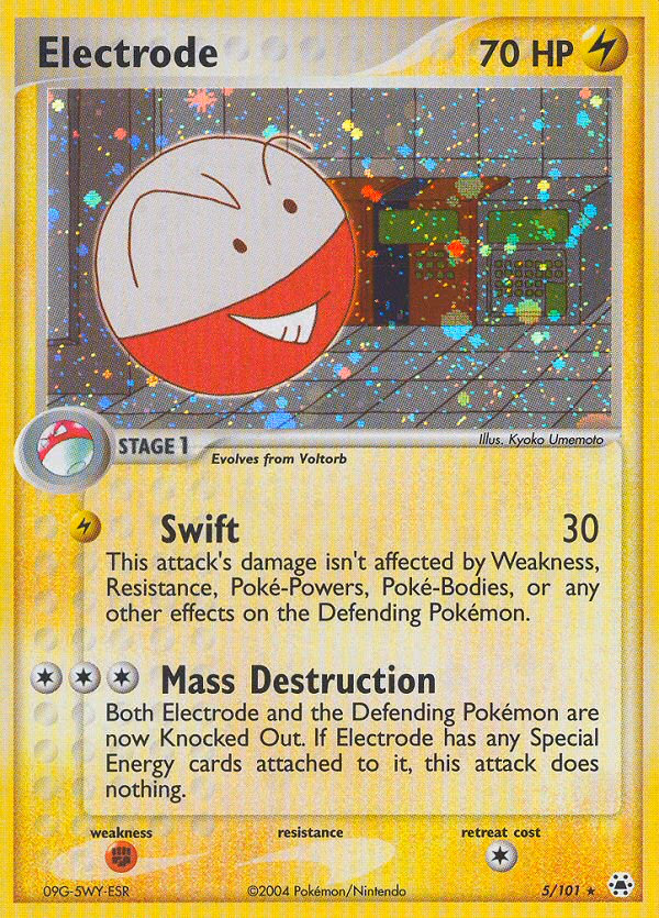 Electrode Pokemon card (5/101, Hidden Legends)