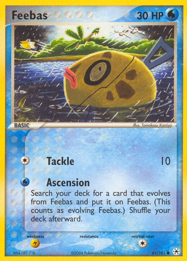 Feebas Pokemon card (61/101, Hidden Legends)