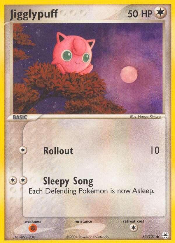 Jigglypuff Pokemon card (63/101, Hidden Legends)