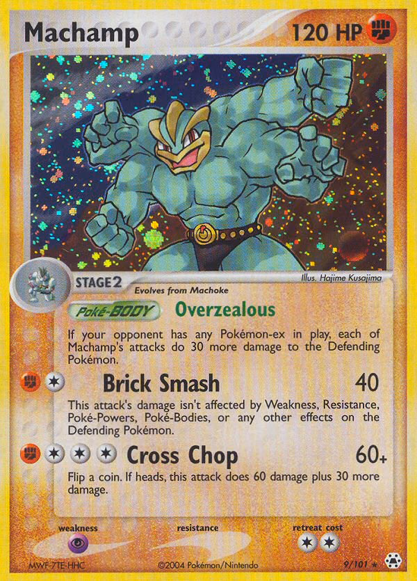 Machamp Pokemon card (9/101, Hidden Legends)