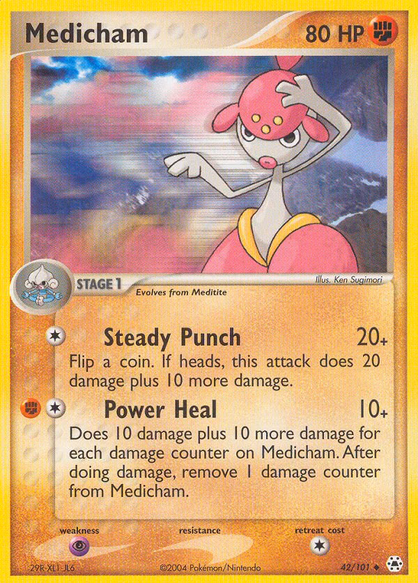 Medicham Pokemon card (42/101, Hidden Legends)