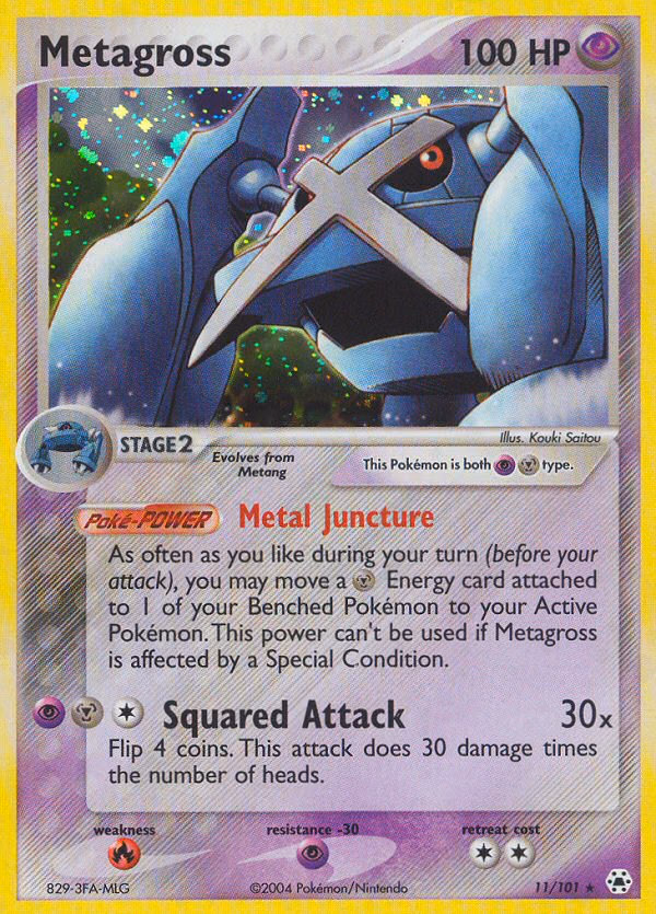 Metagross Pokemon card (11/101, Hidden Legends)