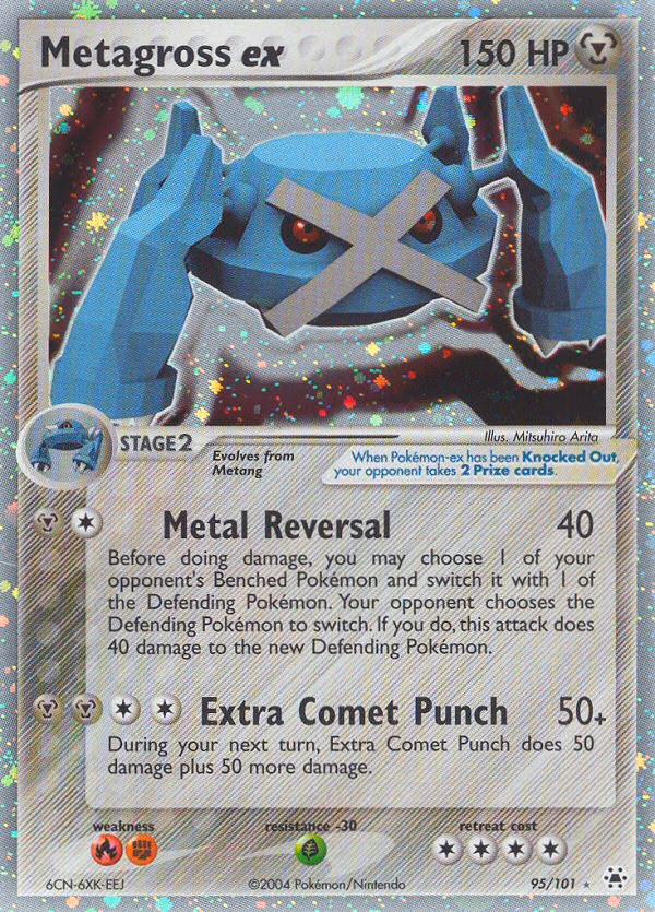 Metagross ex Pokemon card (95/101, Hidden Legends)