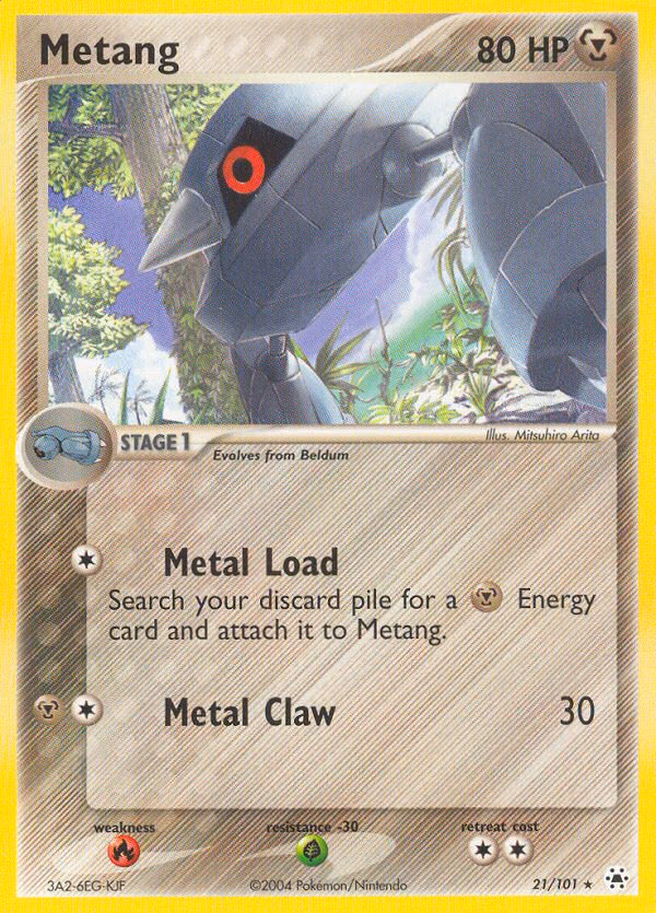 Metang Pokemon card (21/101, Hidden Legends)