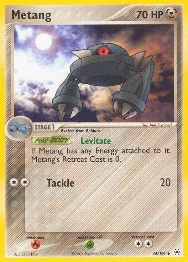 Metang Pokemon card (44/101, Hidden Legends)