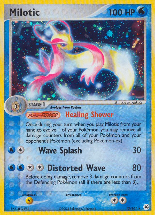 Milotic Pokemon card (12/101, Hidden Legends)