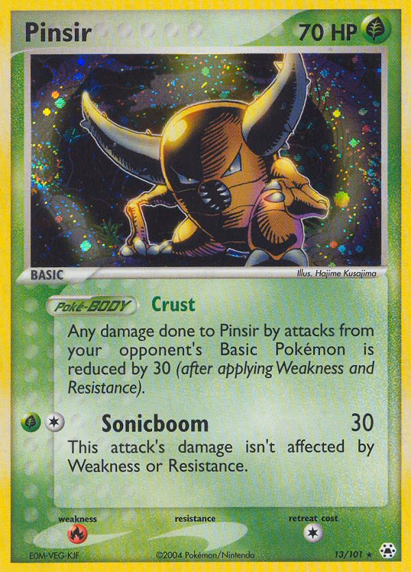 Pinsir Pokemon card (13/101, Hidden Legends)