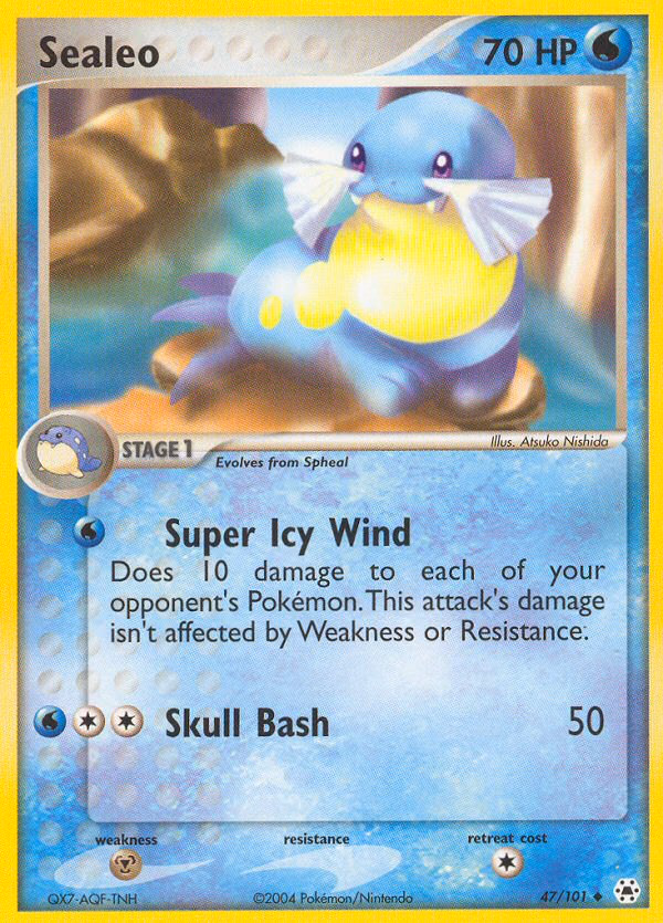 Sealeo Pokemon card (47/101, Hidden Legends)