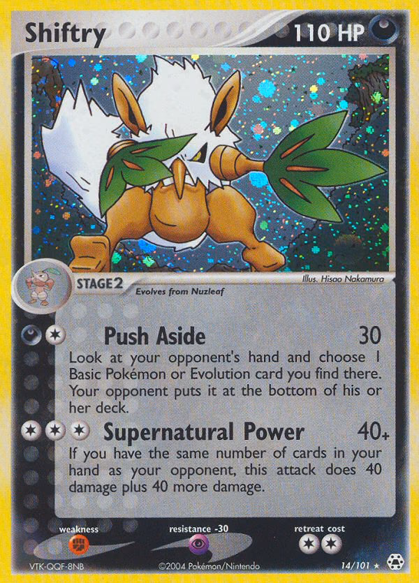 Shiftry Pokemon card (14/101, Hidden Legends)