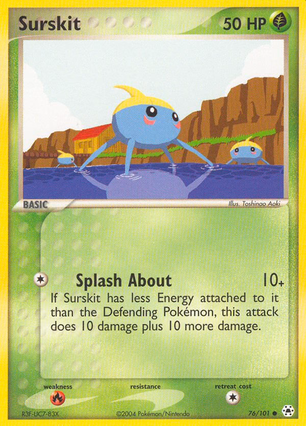 Surskit Pokemon card (76/101, Hidden Legends)