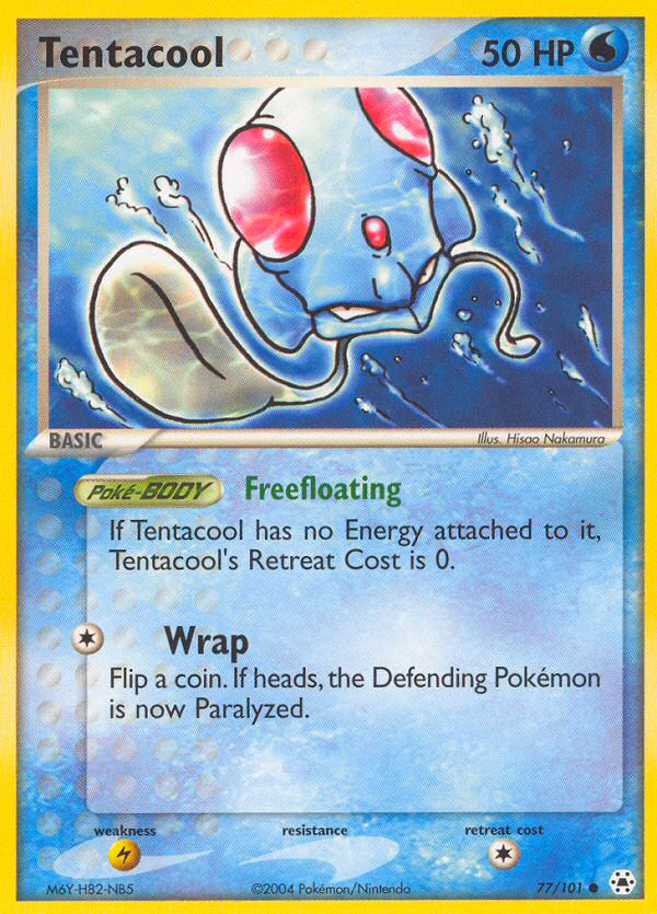 Tentacool Pokemon card (77/101, Hidden Legends)