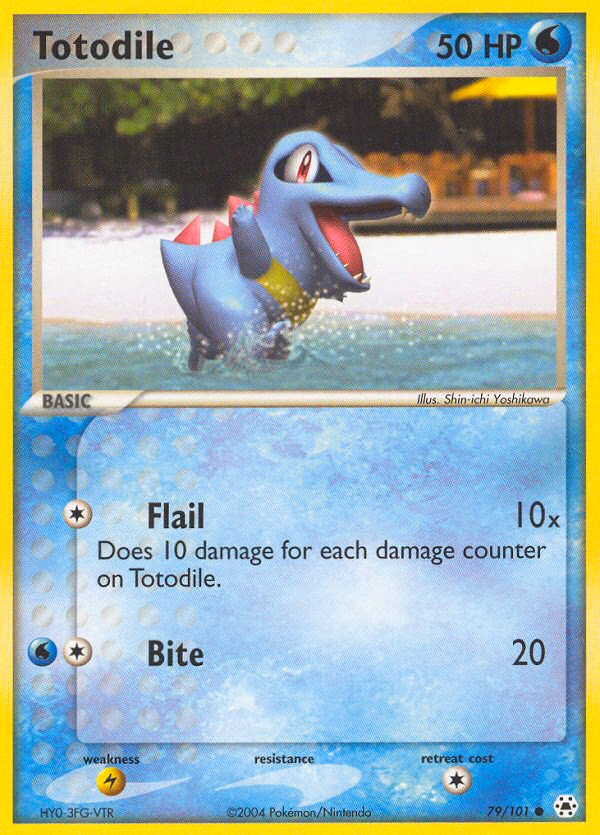 Totodile Pokemon card (79/101, Hidden Legends)