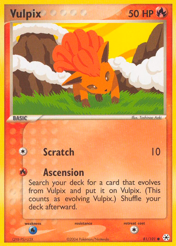 Vulpix Pokemon card (81/101, Hidden Legends)