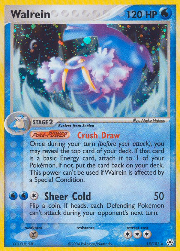 Walrein Pokemon card (15/101, Hidden Legends)