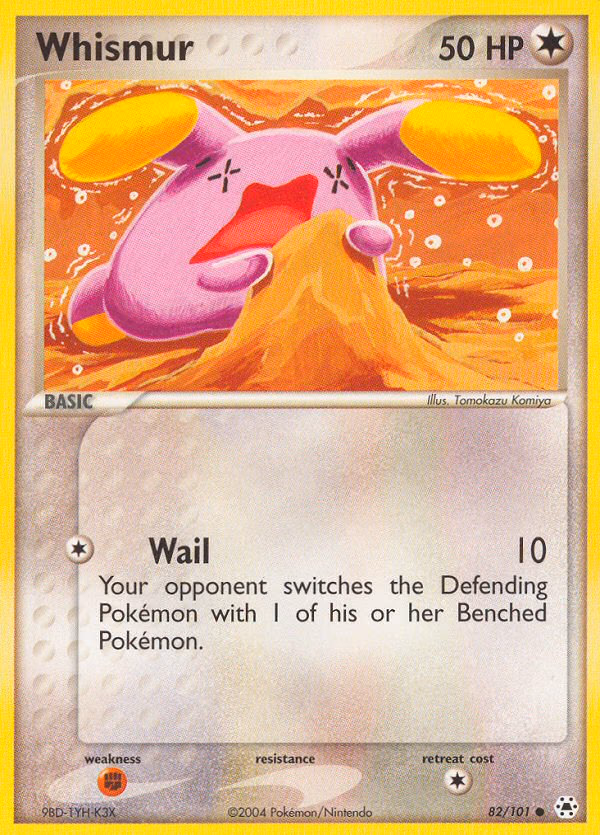 Whismur Pokemon card (82/101, Hidden Legends)
