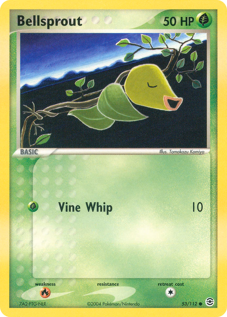Bellsprout Pokemon card (53/112, FireRed & LeafGreen)