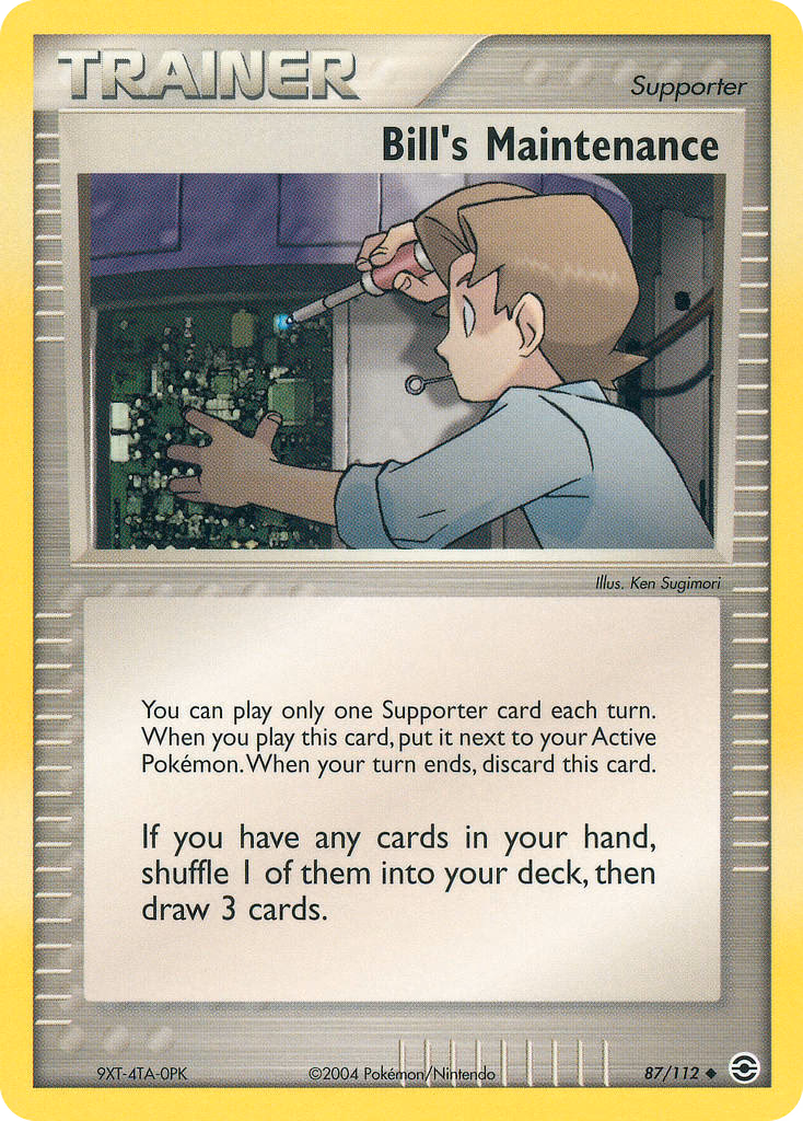Bill's Maintenance Pokemon card (87/112, FireRed & LeafGreen)