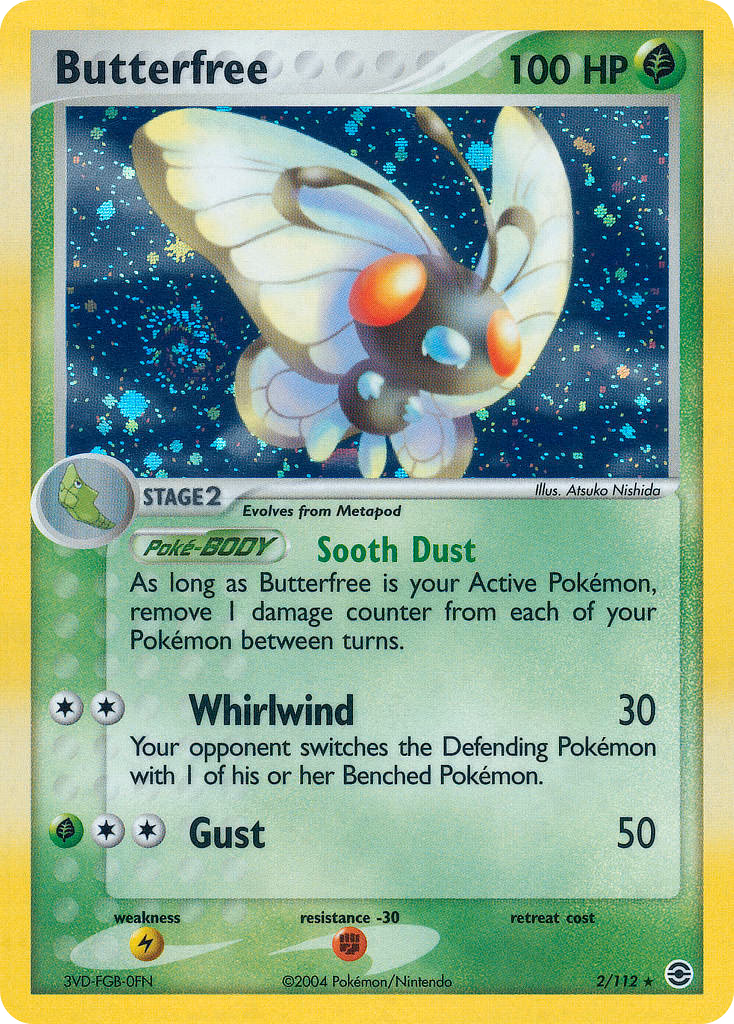 Butterfree Pokemon card (2/112, FireRed & LeafGreen)